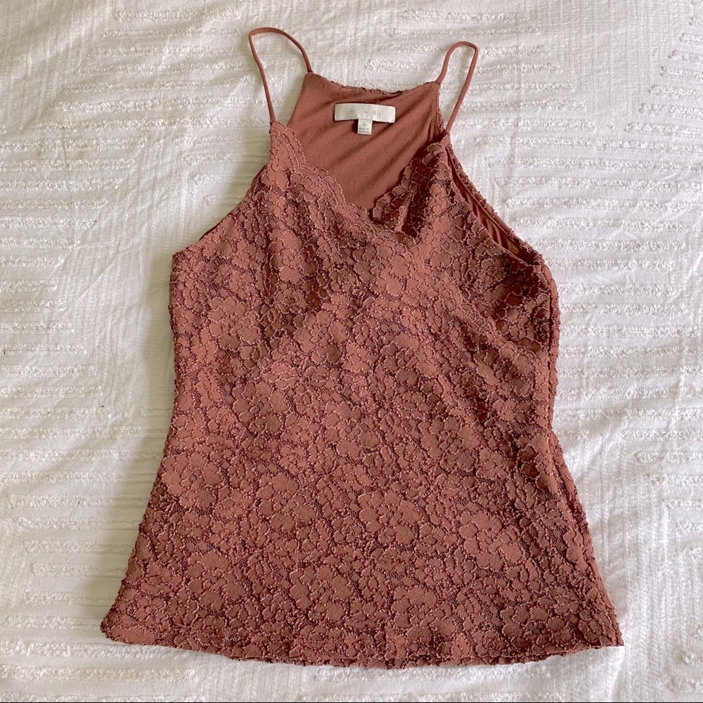 Anthropologie Maroon Lace Camisole